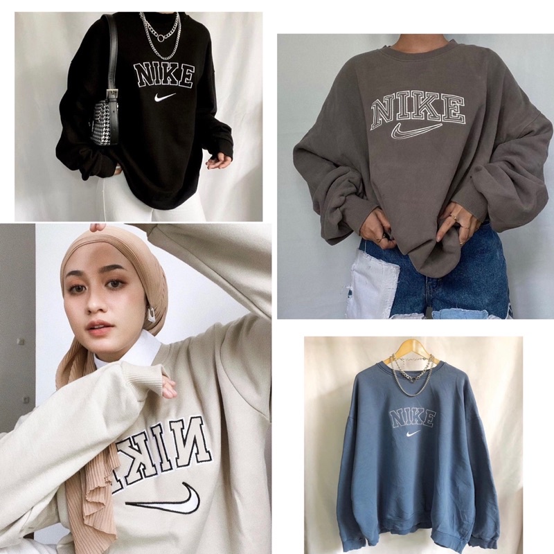 NIKE SWEATER OVERSIZE CREWNECK SWEATER WANITA MURAH