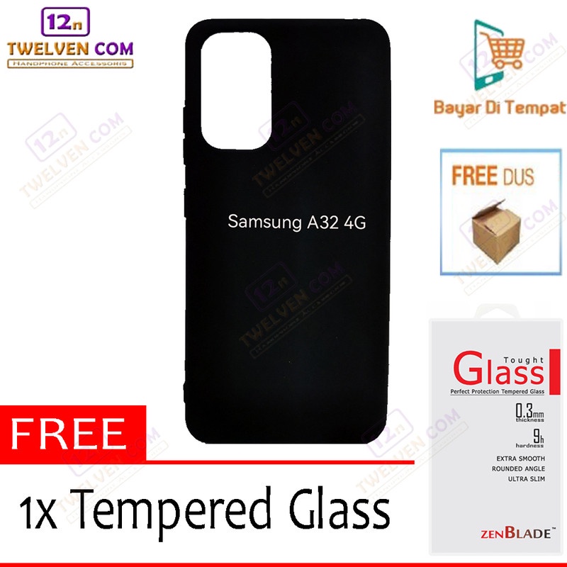 Case Slim Matte Softcase Samsung A32 4G - Free Tempered Glass