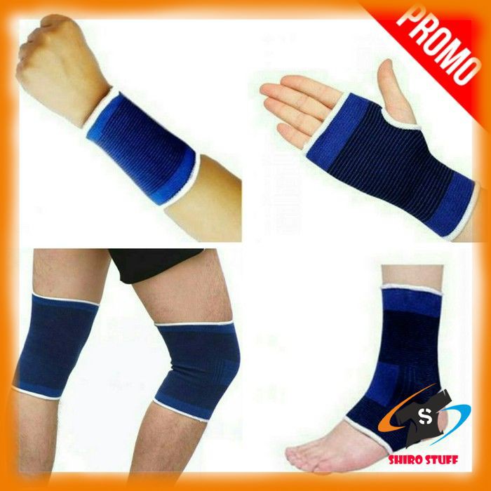 Paket pelindung olahraga deker cedera futsal gym fitness kiper training ankle lutut siku bahu