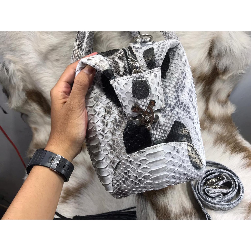 Swangi Tas Kulit Ular Natalie Po Warna Shopee Indonesia