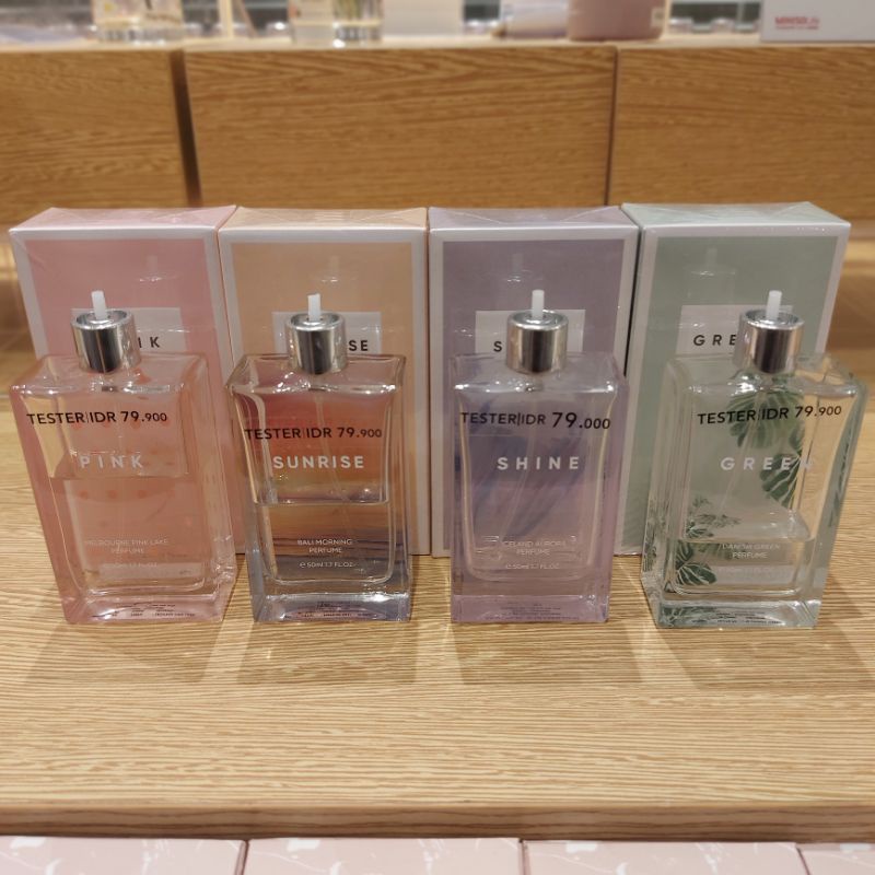 MINISO Parfum Bali morning pink lake danish green iceland aurora
