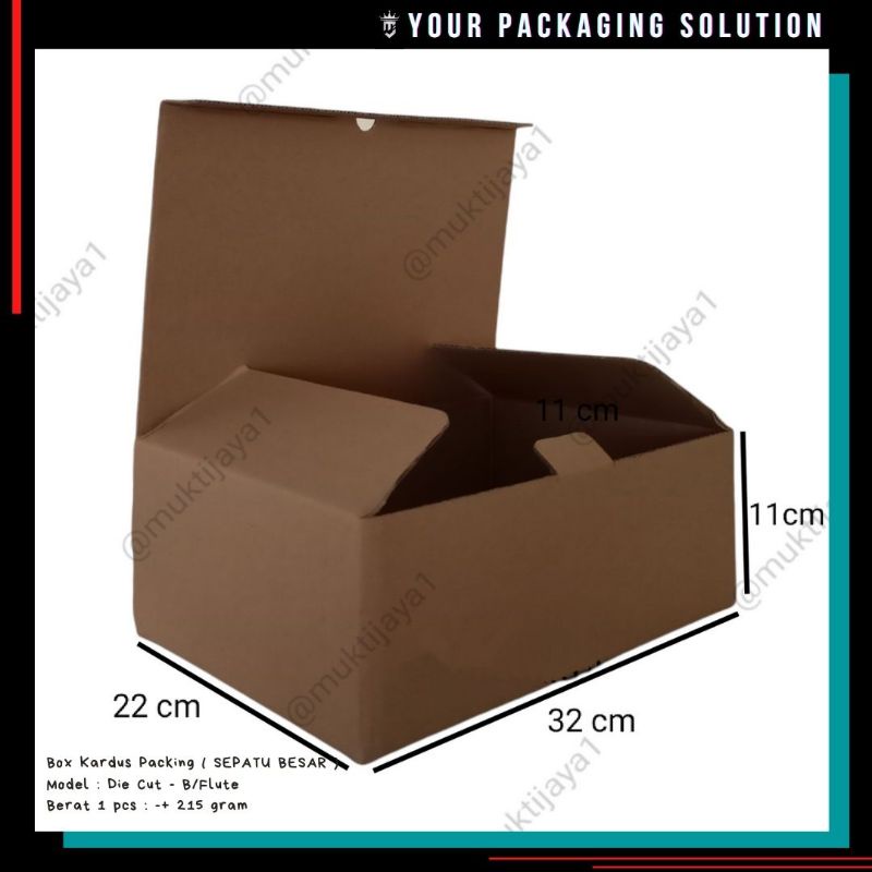 

Box Sepatu Besar • 32x22x11cm • Kotak/Kardus/ Karton