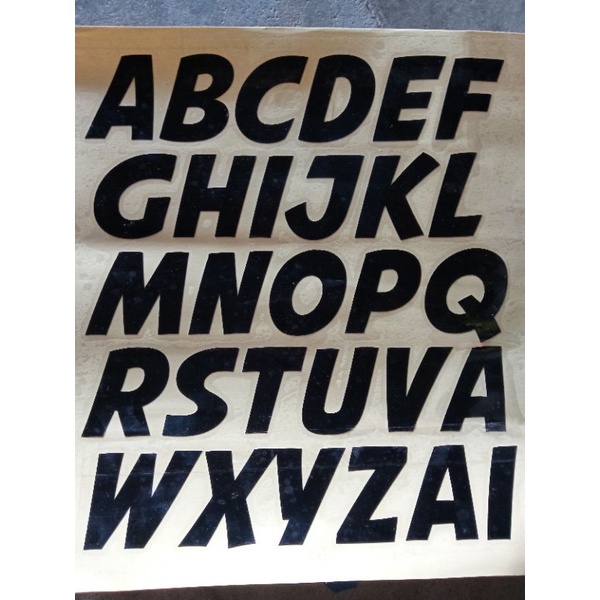 

Stiker cutting huruf aphabets abjad A sampai Z per huruf 4cm