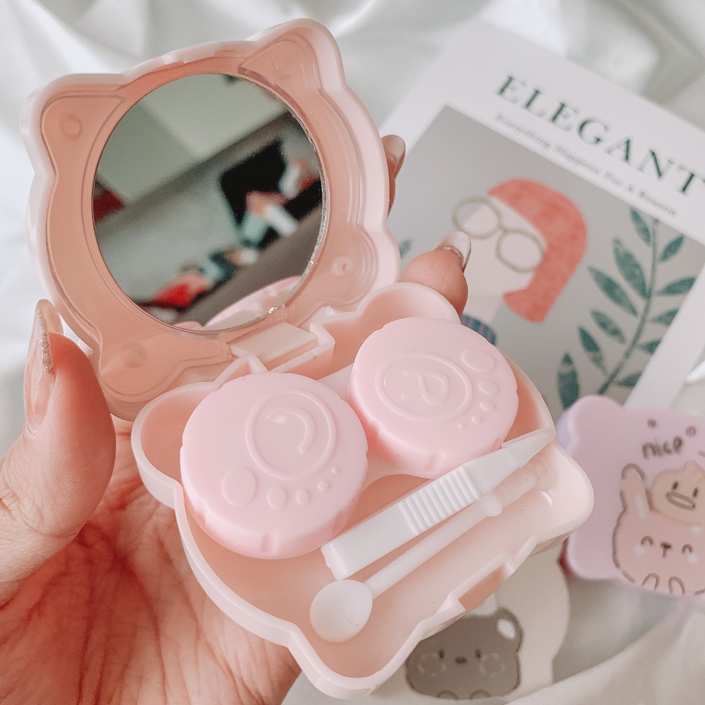CASE LENSA LUCU TEMPAT KONTAK LENSA IMPORT TEMPAT SOFTLENS DENGAN CERMIN