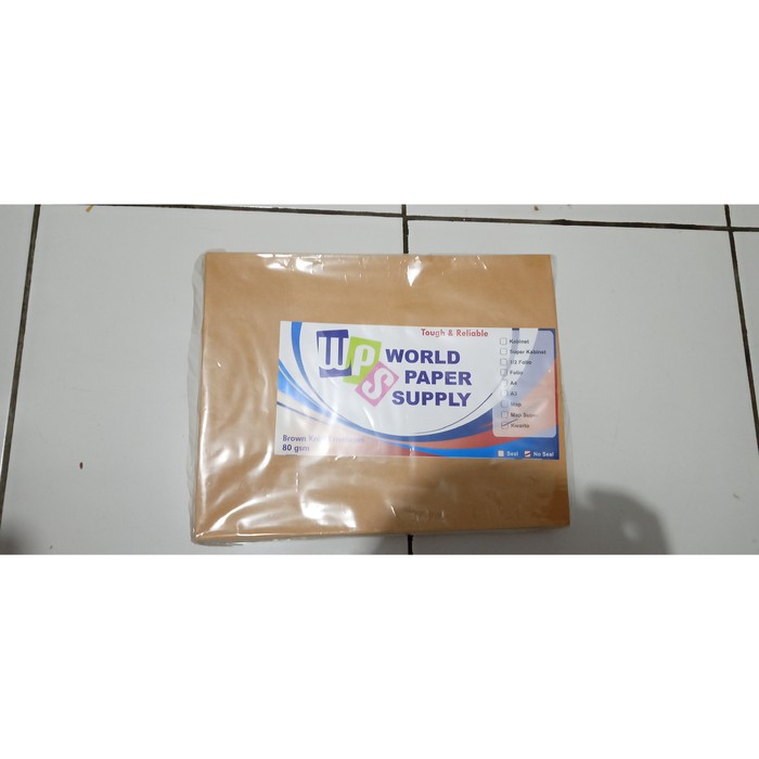 

amplop coklat merk WPS uk. Kwarto