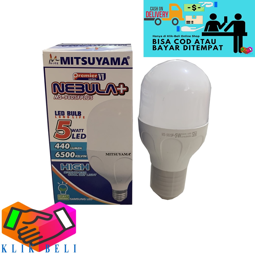 Bohlam Nebula+ Series LED Premier VI Plus Mitsuyama Lampu Bulb Cahaya Putih 5W / 10W / 15W / 20W / 30W / 40W / 50W