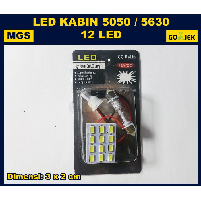 5Pcs Lampu LED Kabin 5630 12 LED