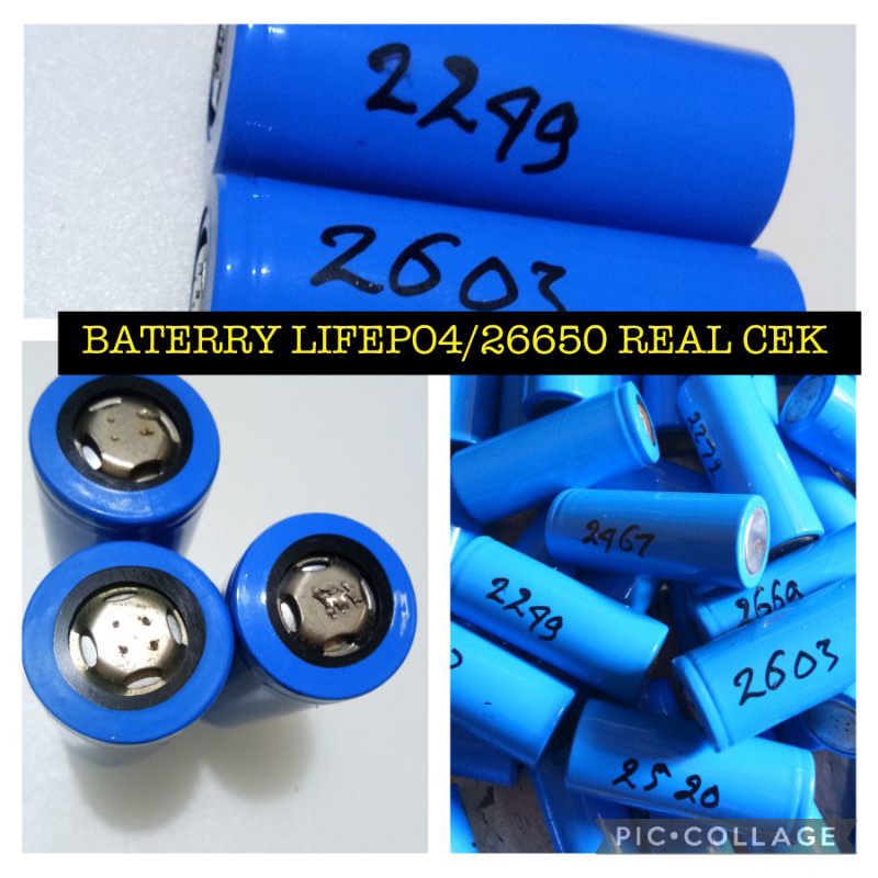 BATERAI LIFEPO 4  BATTERY 26650 REAL CEK