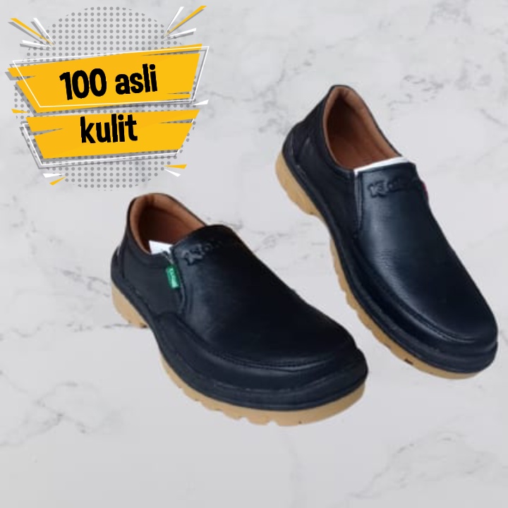 Sepatu Kulit Pria  Kasual Slip on