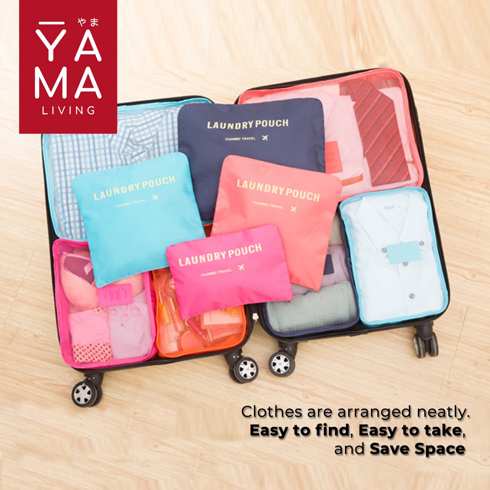 YAMA RYOKO Tas Travel Set 6 in 1 Pouch Organizer Tas Penyimpanan Pakaian Storage Bag