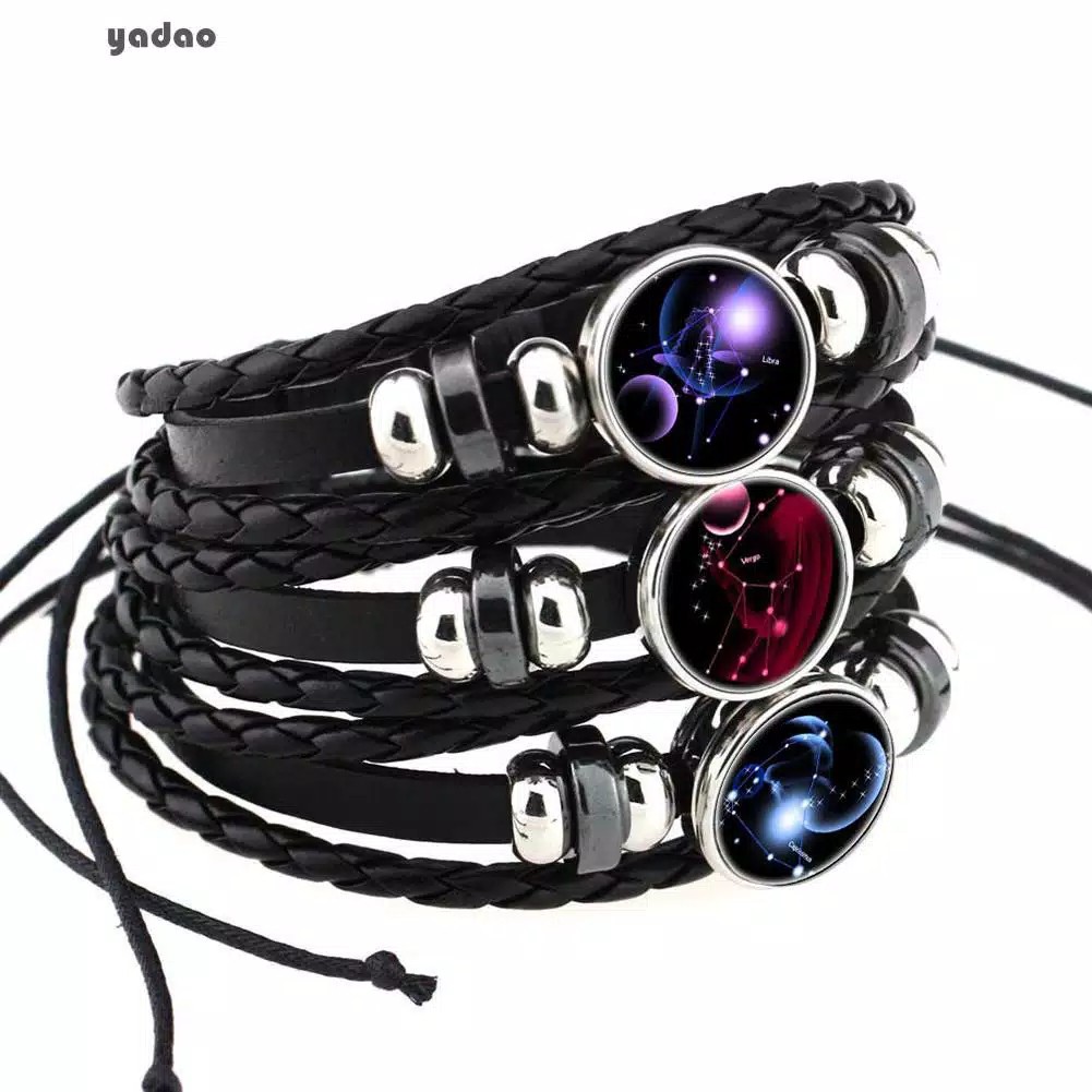 INFY - GELANG ZODIAK TANGAN WANITA PRIA KEPANG ZODIAC FASHION KOREA GLOW HIASAN A004 IMPORT MURAH