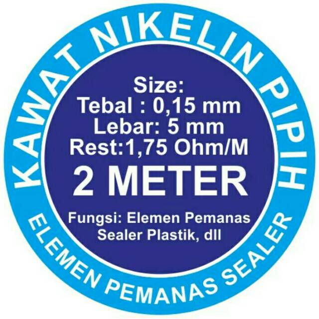 KAWAT NIKELIN PIPIH 0,15 LEBAR 5 MM