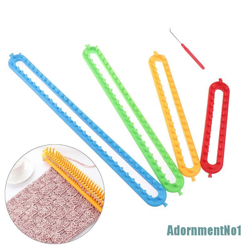 [AdornmentNo1]Knitting Looms Yarn Long Ring Knitter Craft Set Sock Scarf Hat Sweaters Tool