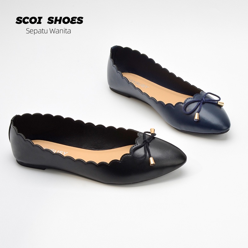 Sepatu Flatshoes Wanita Baru Nyaman Kasual Bahan Lembut  Sol Non-Slip Korea Fashion Wanita Import