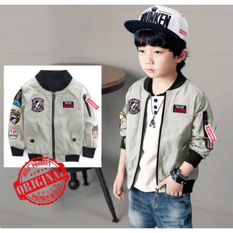 jaket bomber mickey anak