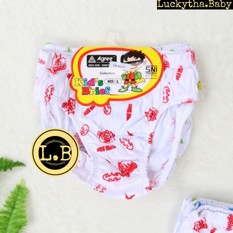 3 pcs CELANA DALAM AGREE KIDS AK 023 / CELANA DALAM ANAK LAKI-LAKI / CD ANAK COWOK/CELANA AGREE ANAK