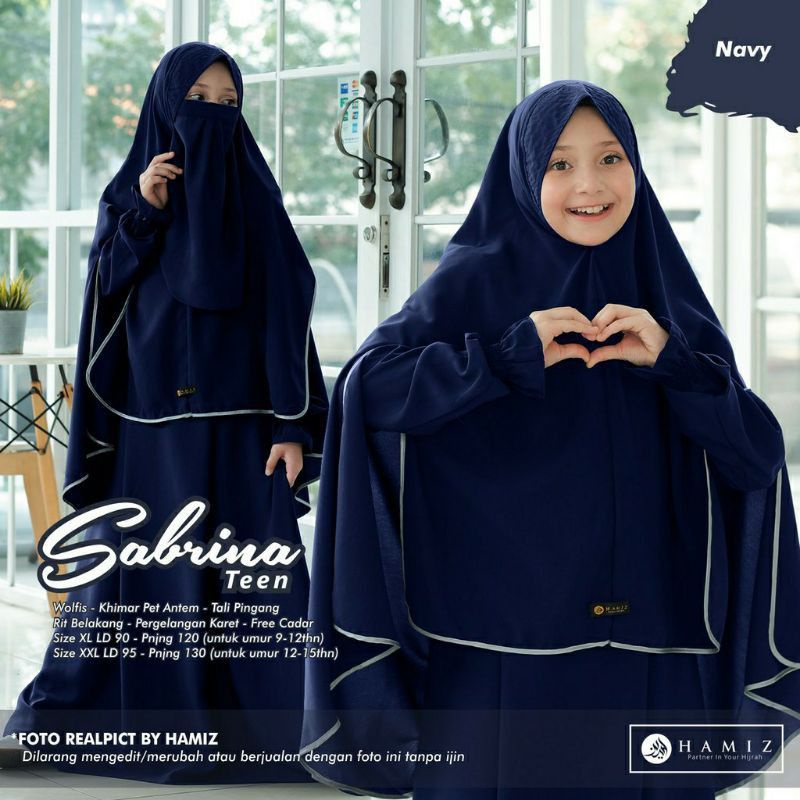 GAMIS ANAK SABRINA  SET CADAR // GAMIS HIJAB CADAR USIA 6 -13 TAHUN // GAMIS ANAK // GAMIS TANGGUNG // TERMURAH