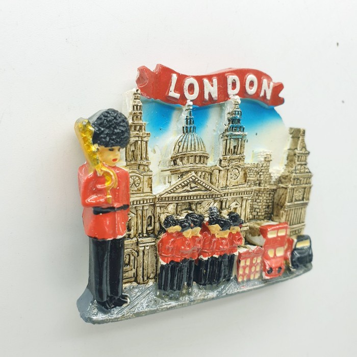 3D Fiber Souvenir Negara magnet Kulkas Tempelan kulkas London guard