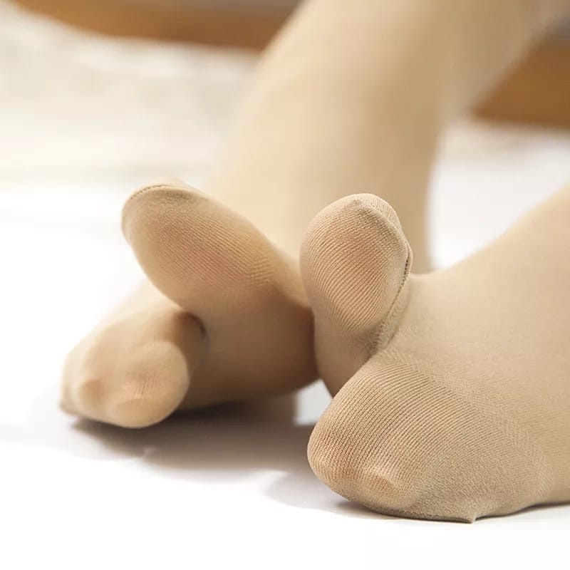 Kaos Kaki Wanita Jempol Diatas Mata Kaki Kaos Kaki Kulit Jari Jempol Polos Muslimah Kaus Kaki Hijab Woman Socks FingerTumb Stocking Import Quality