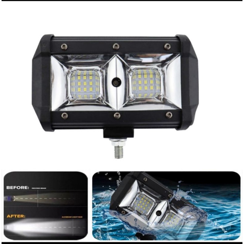 Lampu tembak sorot cree 18 mata led 36 watt cree work light 12-24voltt motor mobil waterproof