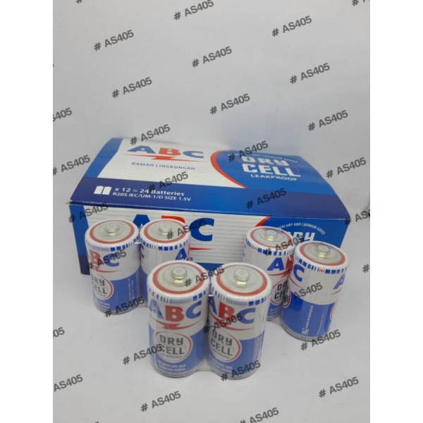 Baterai / Batre ABC Biru D Besar (6 pasang = 12 pcs)