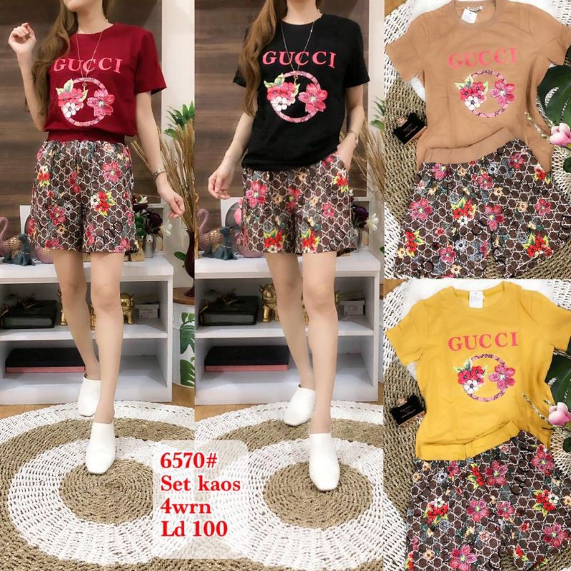 SET KAOS IMPORT KU HAN MOTIF GUCCI