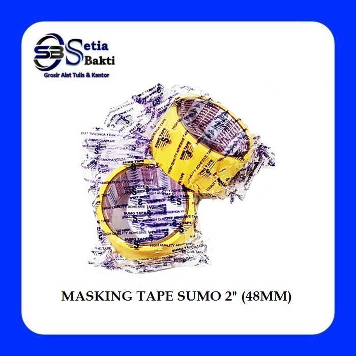 

SUMO TAPE - Masking - Lakban - Solatip Kertas 2 Inch x 17 Yard - 1 Pcs