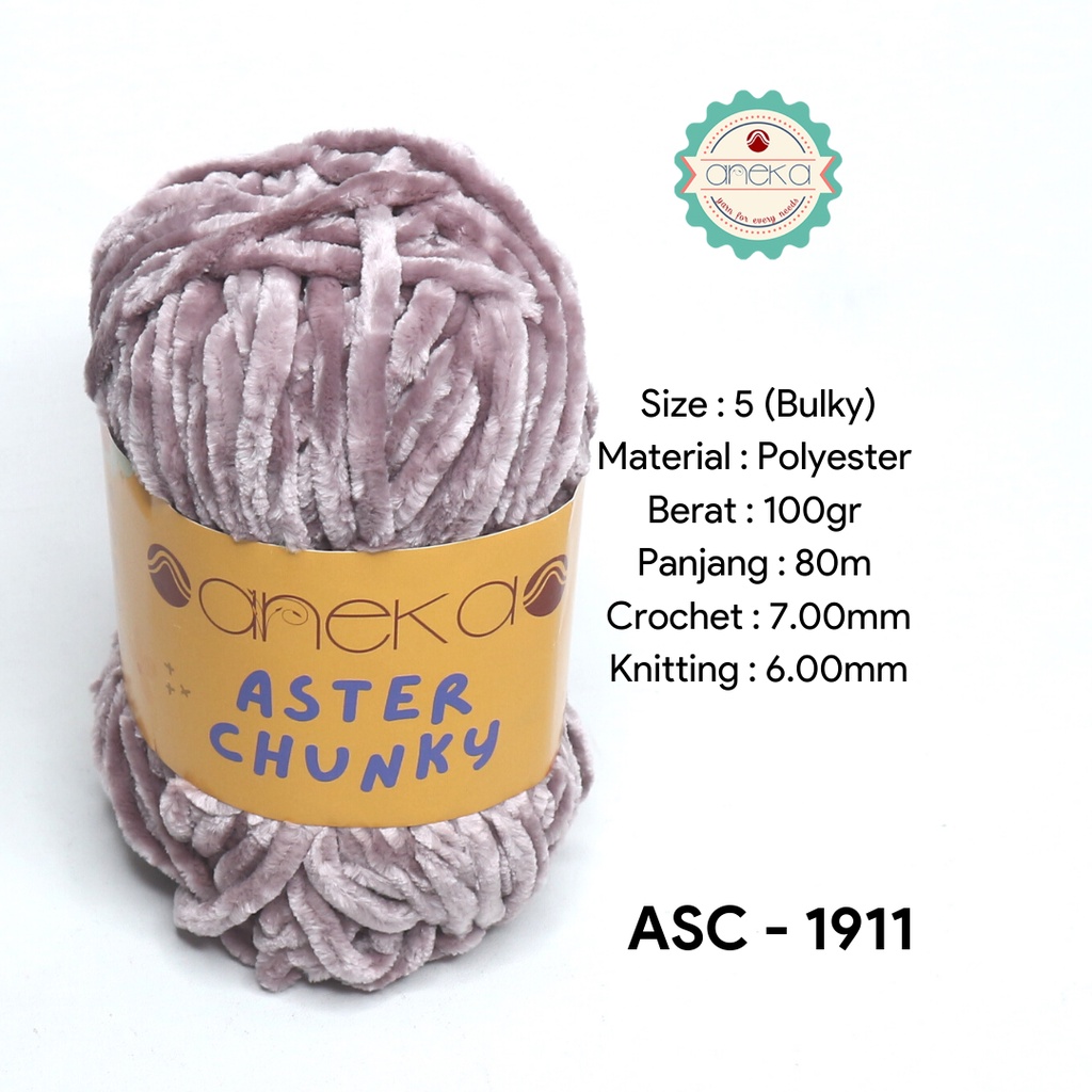 Benang Rajut Bludru Aster CHUNKY / Velvet Knitting Yarn - 1911