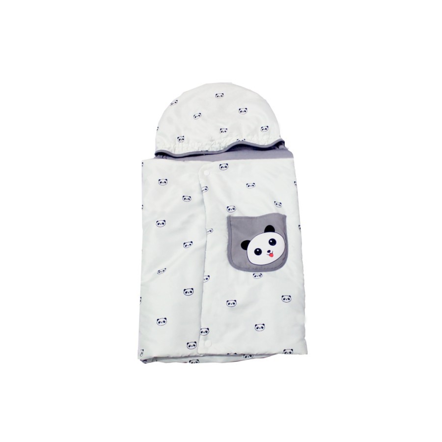 Baby Blanket selimut Panda Series Abu Saku Print OBB 1311