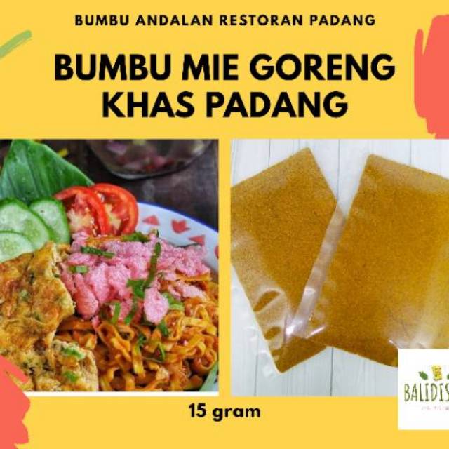 

Bumbu Mie Goreng Balidisiko Khas Padang 15 gr
