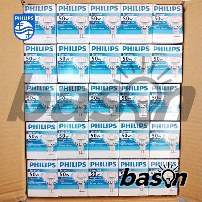 Philips Halogen spot Ess MR16 20W atau 35W atau 50W GU5.3 12V 36D