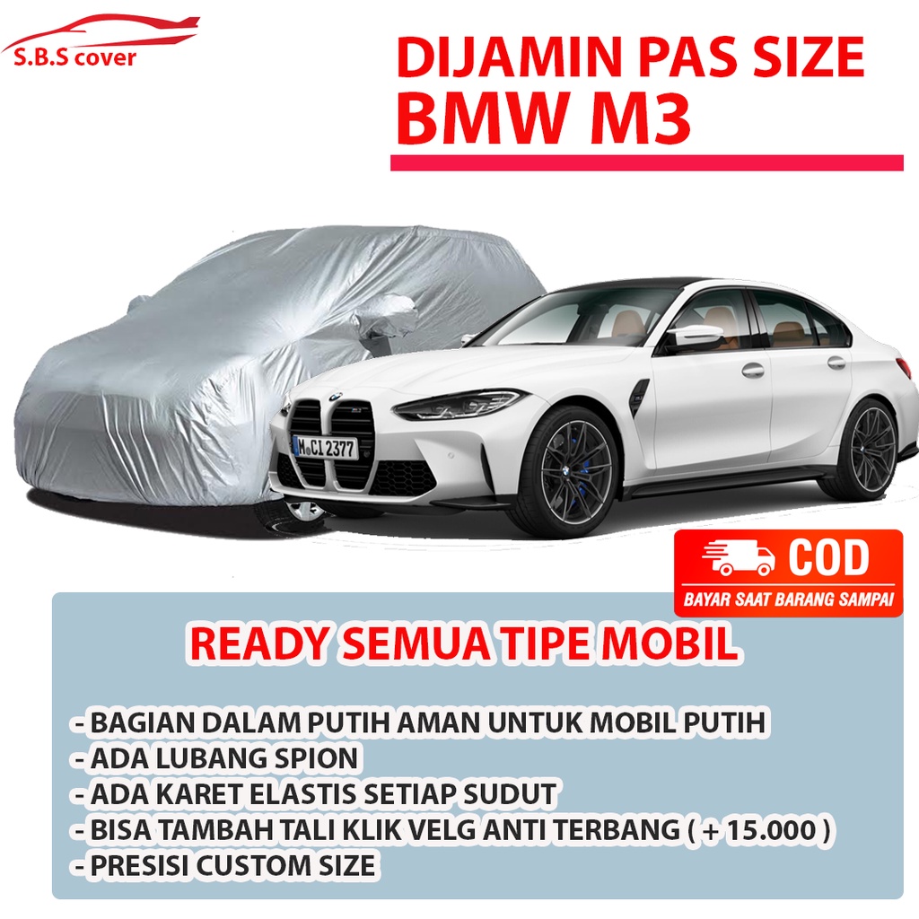 Body Cover Mobil BMW Sarung Mobil Bmw M3/bmw m4/m4/bmw e36/bmw g80/bmw series 3 sedan/coroolla/corolla new/all new corolla/great corolla/civic/sedan civic/grand civic/civic lama/hyundai/hyundai creta/civic lx/civic dx/hyundai avega/raize/rocky/brio/jazz