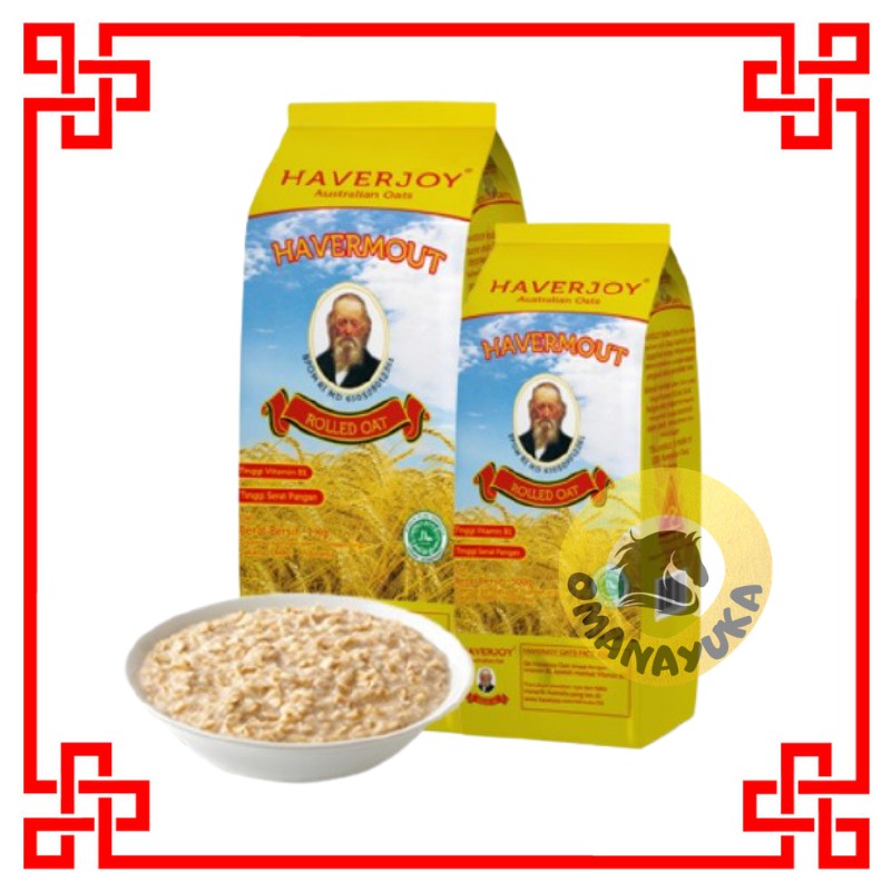 

Haverjoy Rolled Oats 1kg havermout oatmeal quakeroat (kuning 1kg)