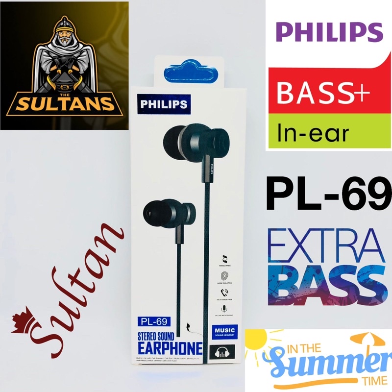 GROSIR SULTAN HANDSFREE HF PL69 ORIGINAL EXTRABASS EARPHONE