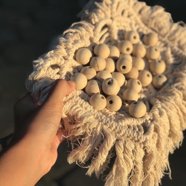 Manik macrame/manik kayu