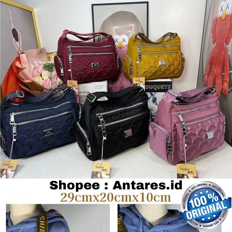 ORIGINAL Tas Selempang Chibao Wanita IMPORT KOREA Tebal Anti Air Best Seller Terbaru