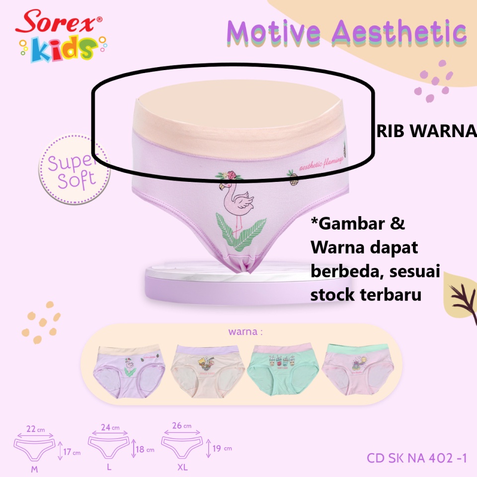 2-9Thn/ SOREX KIDS 1pcs Celana Dalam Anak Perempuan Sorex SUPER SOFT