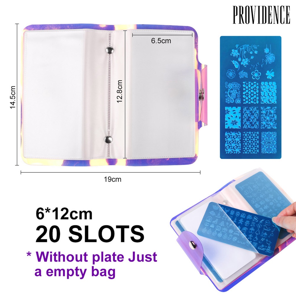 Providence Tas Penyimpanan / Organizer Template Kuku Anti Gores Ringan Untuk Manicure / Nail Art Wanita