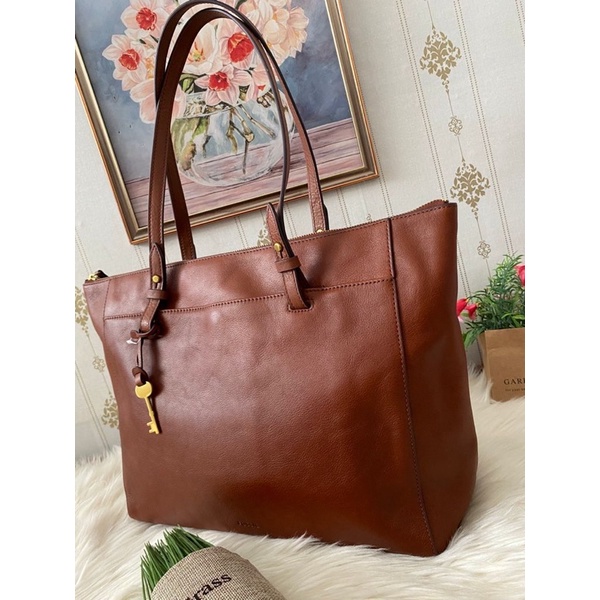 TAS FOSSIL Rachel TZ Tote Brown NEW ORIGINAL