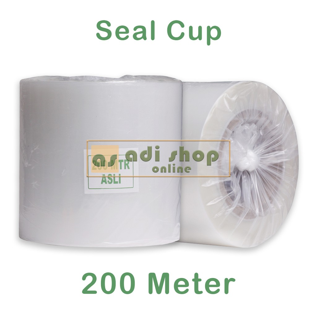 PLASTIK LID SEALER CUP POLOS 200 METER | TUTUP GELAS PLASTIK | SEAL CUP POLOS