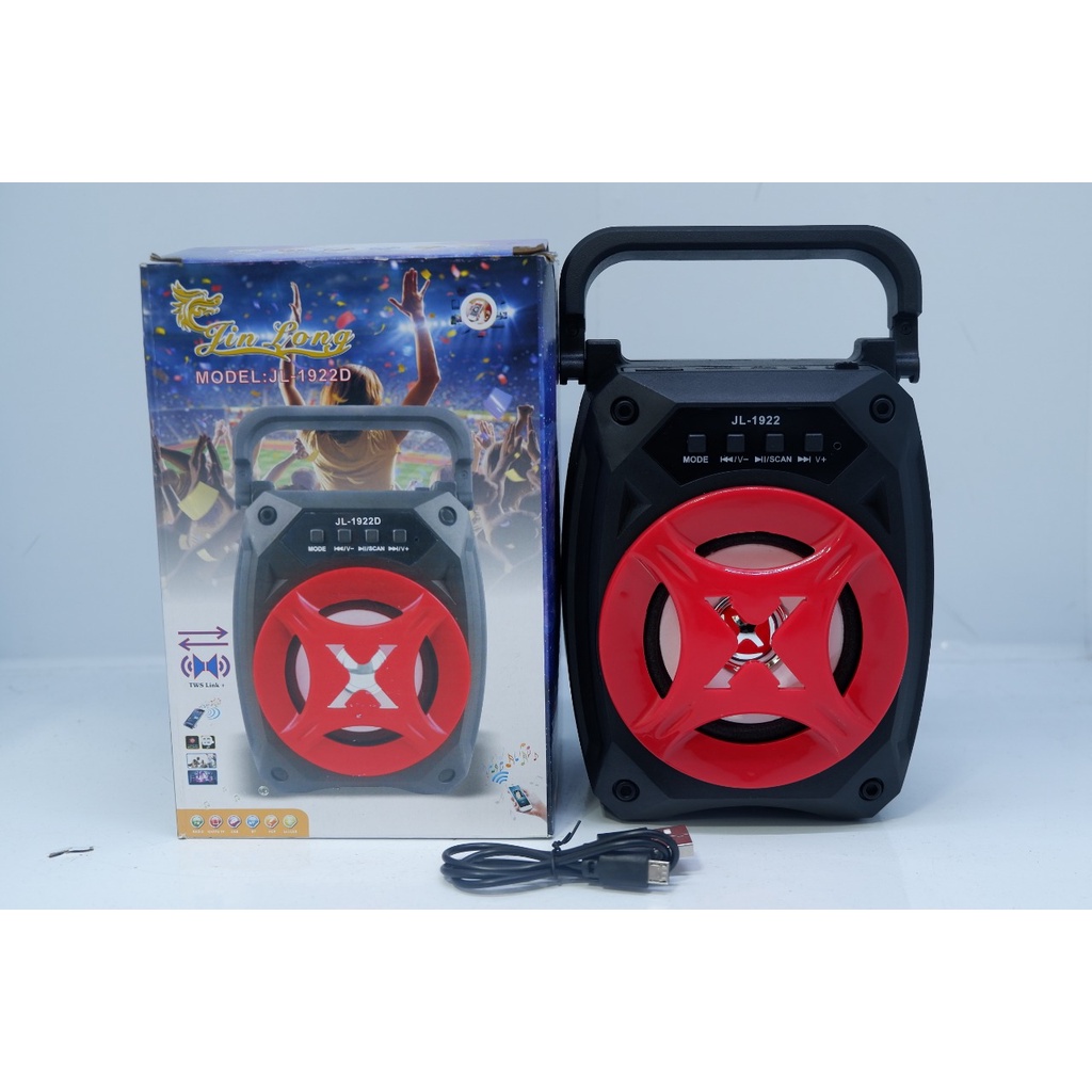 SPEAKER  BLUETOOTH PROTABLE JINLONG JL  1922D SPEAKER    KARAOKE FREE MIC