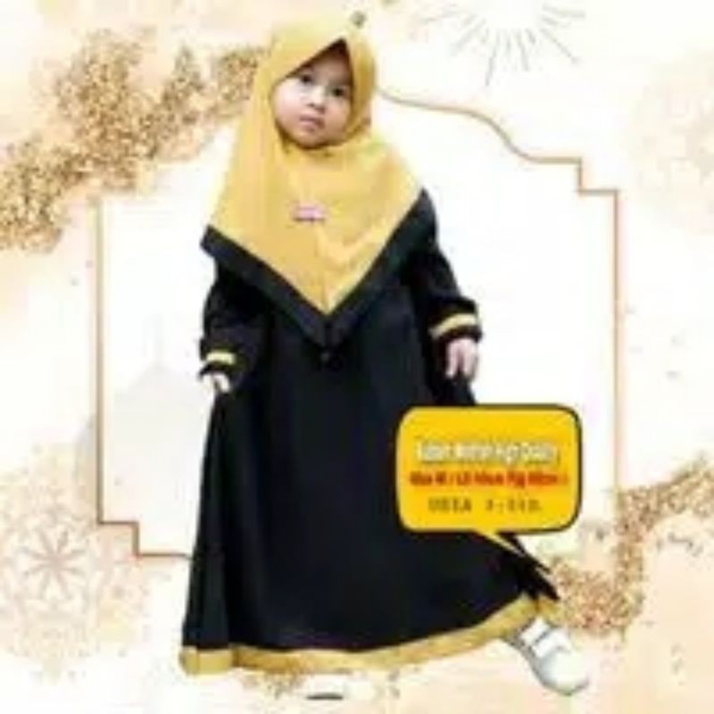 GAMIS ANAK TERMURAH UMUR 1-7 TAHUN ALICIA KIDS gamis kancing