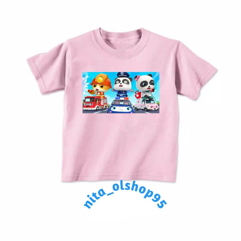 baju anak kaos anak babybus kartun anak lucu polisi