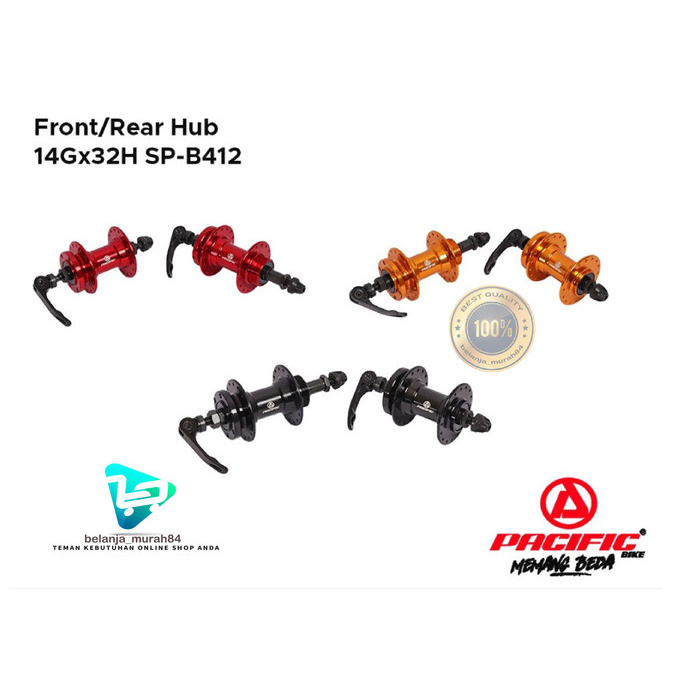 HUB FREEHUB ULIR DRAT PACIFIC 32 / 36 HOLE ALLOY (SEPASANG) - DRAT-32HOLE