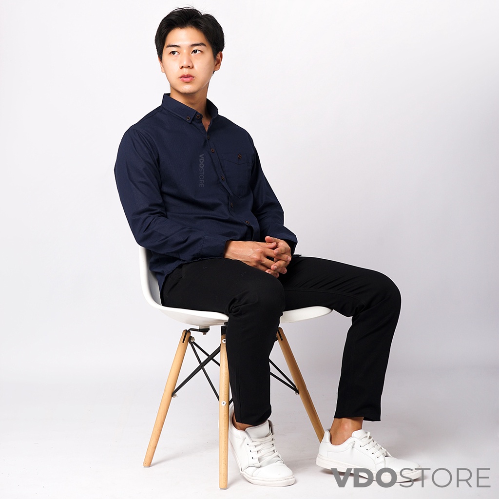 KEMEJA PRIA NAVY BASIC LENGAN PANJANG BAJU DEWASA POLOS PREMIUM KEMEJA KERJA TEBAL M L XL MEN SHIRT KEMEJA KANTOR FORMAL SANTAI CASUAL SEMI KASUAL VIRAL MURAH KATUN KUALITAS