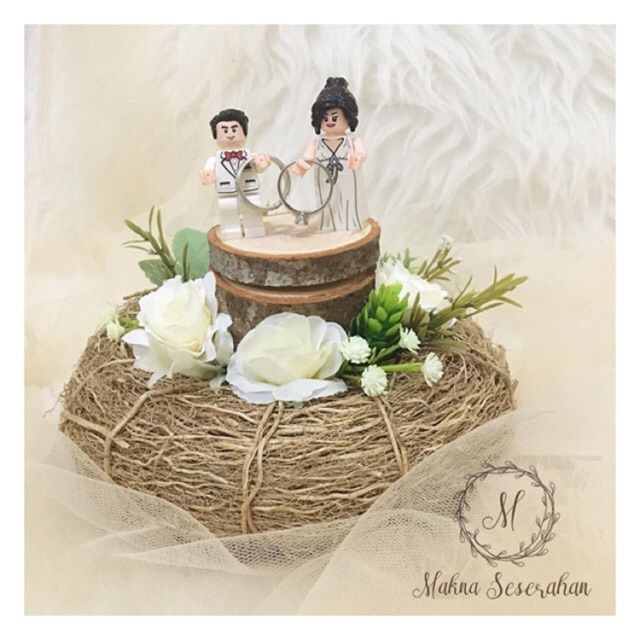 Kotak Cincin  Rustic Ring Bearer Tempat Cincin  Mahar 