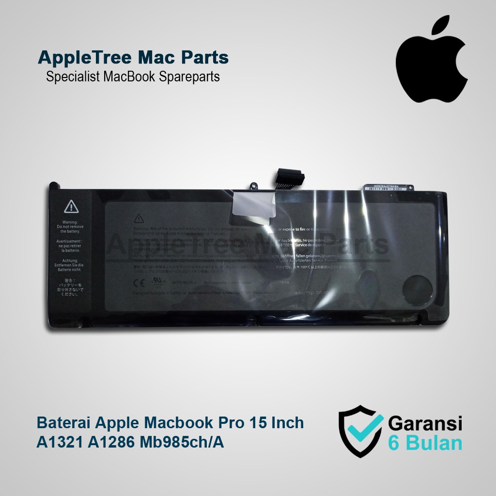 Baterai Original Apple Macbook Pro 15 A1321 A1286 Mb985ch A Battery Shopee Indonesia