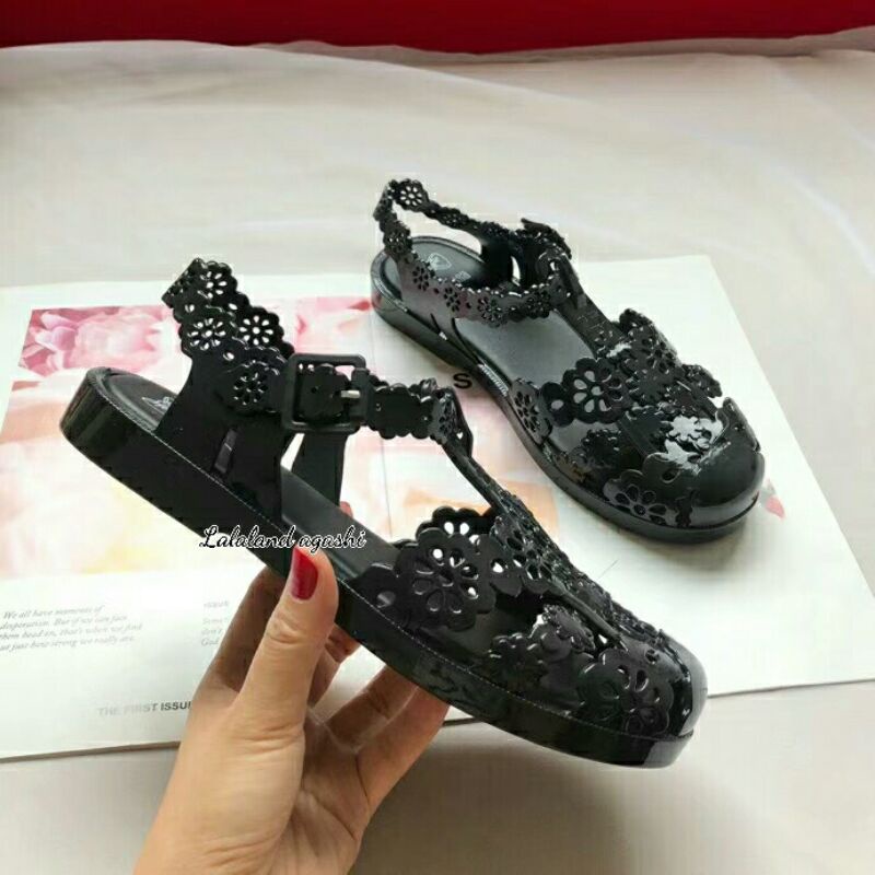 Sepatu  Melissa Possession Lace + Viktor And Rolf Ad black/sepatu melissa/sepatu jelly wanita