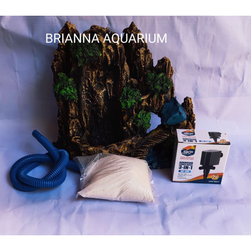 tebing air terjun 25cm fullset aquascape