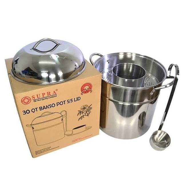Supra Dandang Bakso Panci Bakso 30 QT Stainless Pot Bakso Ukuran Besar